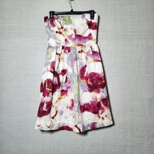 Banana Republic Floral Strapless Dress Size 2P New With Tags